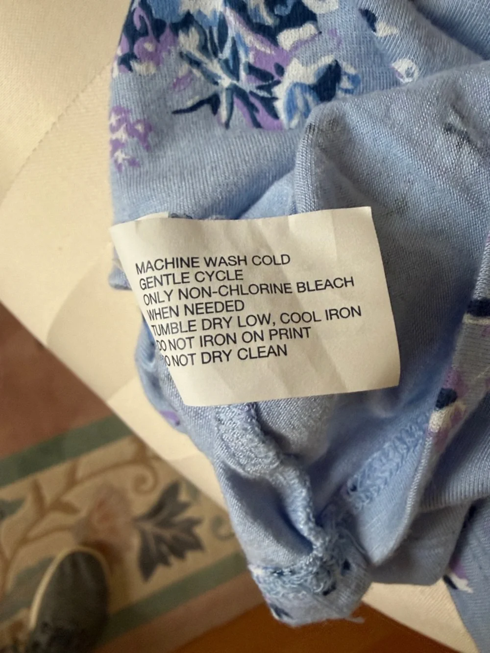 GAP Body Women's Light Blue Floral Lace-Trim Pajama Set - Picture 9 of 9